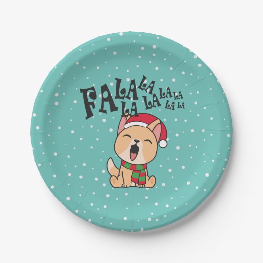 ファラララクリスマスドッグソング |紙プレート ペーパープレート (正面)