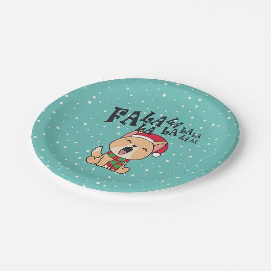 ファラララクリスマスドッグソング |紙プレート ペーパープレート (アングル)