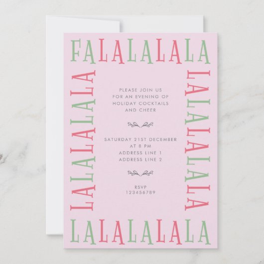 ファラララクリスマス招待状カード 招待状 (正面)