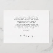 ファラララグルービーウェーブータイポグラフィレッドクリスマス 箔シーズンカード (裏面)