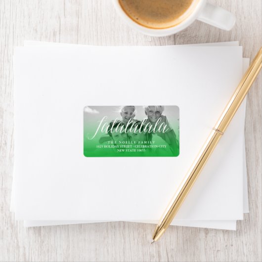 ファラララスクリプトおもしろいホリデーフォト差出人住所 ラベル (インサイチュ)