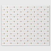 ファラララテクリスマスコーヒーイラストレーション ラッピングペーパー (フラット)