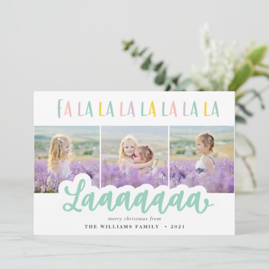 ファラララパステルフォトク数々のリスマスカード シーズンカード (スタンド正面)
