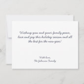 ファラララフォトクリスマスホリデーカード ノートカード (裏面)