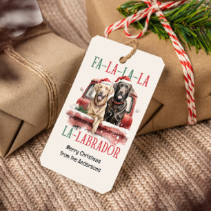 ファラララブラドールドッグクリスマスファーリー ギフトタグ