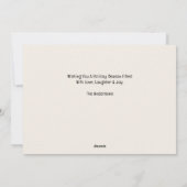 ファラララブラドールドッグレッドトラックファーリクリスマス シーズンカード (裏面)