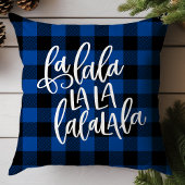 ファラララブルーバッファロープレイドクリスマス クッション
