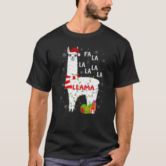 ファラララマクリスマス照明サンタラマクリスマス Tシャツ