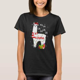 ファラララマクリスマス照明サンタラマクリスマス Tシャツ