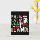 ファラララマラマおもしろいクリスマス動物愛好家 カード (黄色い花)