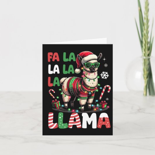 ファラララマラマおもしろいクリスマス動物愛好家 カード (正面)