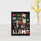 ファラララマラマおもしろいクリスマス動物愛好家 カード (黄色い花)