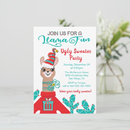 ファラララマ醜いクリスマスセーターパーティー 招待状 (スタンド正面)