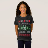 ファラララマ醜いクリスマスセーターラマ Tシャツ (正面フル)
