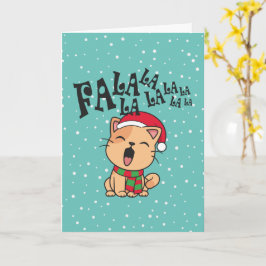 ファララララのクリスマス猫のグリーティングカード カード