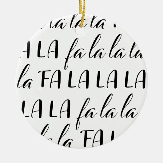 ファララララブラックアンドホワイトサークルオーナメント セラミックオーナメント (正面)