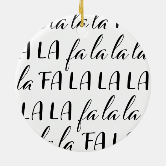 ファララララブラックアンドホワイトサークルオーナメント セラミックオーナメント (裏面)
