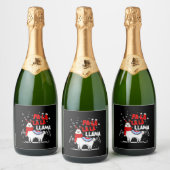ファララララマのクリスマスギフト スパークリングワインラベル (ボトル)