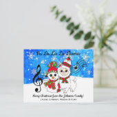 ファララララマクリスマスパーソナライズされた ポストカード (スタンド正面)