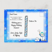 ファララララマクリスマスパーソナライズされた ポストカード (裏面)