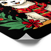 ファララララマラマおもしろいクリスマスアルパカ動物 ポスター (角)