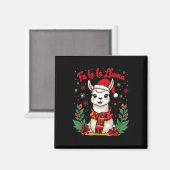 ファララララマラマおもしろいクリスマスアルパカ動物 マグネット (正面/裏面)