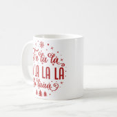 ファララララレッドクリスマスマグホリデーギフト コーヒーマグカップ (正面左)