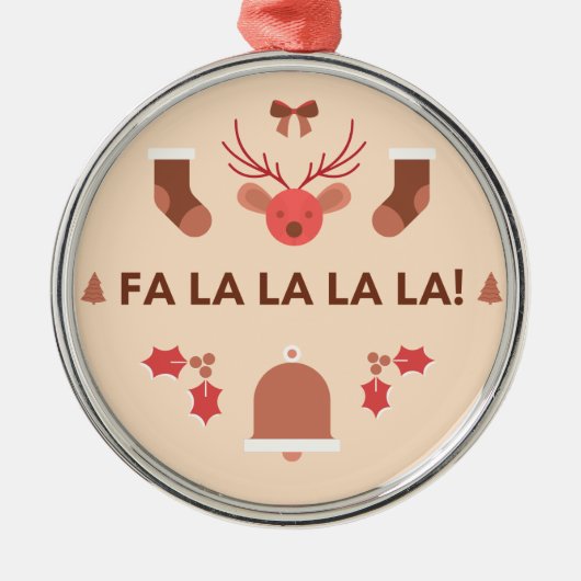 ファララララレッドレナセラミックオーナメント メタルオーナメント (正面)