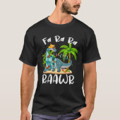 ファラララー長首恐竜の夏のクリスマス Tシャツ (正面)