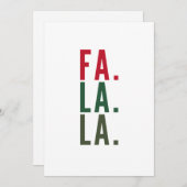 ファラララ、明るいグリーティング シーズンカード (正面/裏面)