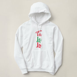 ファララレッド&グリーンクリスマスフード付きスウェットシャツ パーカ