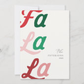 ファララレトロプモダンライドファミリークリスマス シーズンカード (正面)