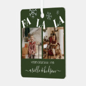 ファララ2フォトクリスマスホリデーツリー メタルオーナメント (正面左)