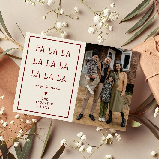 ファララ　シンプルフォト　クリスマス シーズンカード