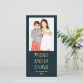 ファララ |パステルカラー |ホリデーフォトカード カード (スタンド正面)