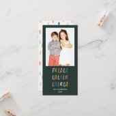 ファララ |パステルカラー |ホリデーフォトカード カード (正面/裏面インサイチュ)