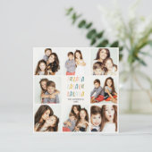 ファララ |パステルカラー |休日の写真コラージュ カード (スタンド正面)