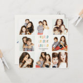 ファララ |パステルカラー |休日の写真コラージュ カード (正面/裏面インサイチュ)