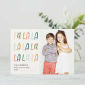 ファララ |パステルカラー |休日3フォトカード カード (スタンド正面)