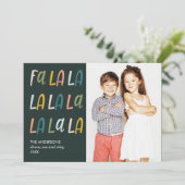 ファララ |パステルカラー |休日3フォトカード カード (スタンド正面)