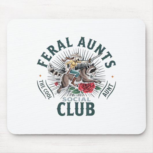 ファラルアーンツソーシャルクラブザクール叔母ラクーン マウスパッド (正面)
