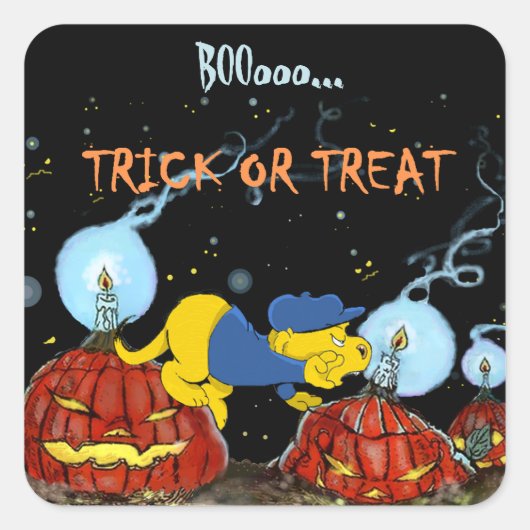 ファラルドと腐ったカボチャ スクエアシール (正面)