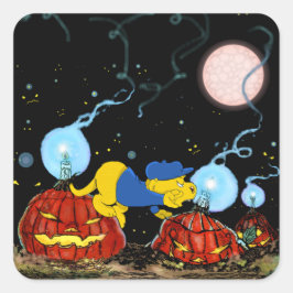 ファラルドと腐ったカボチャ |ハロウィーン スクエアシール