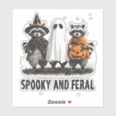 ファラ不気味ルハロウィーンかわいい幽霊ラクーン シール (シート)