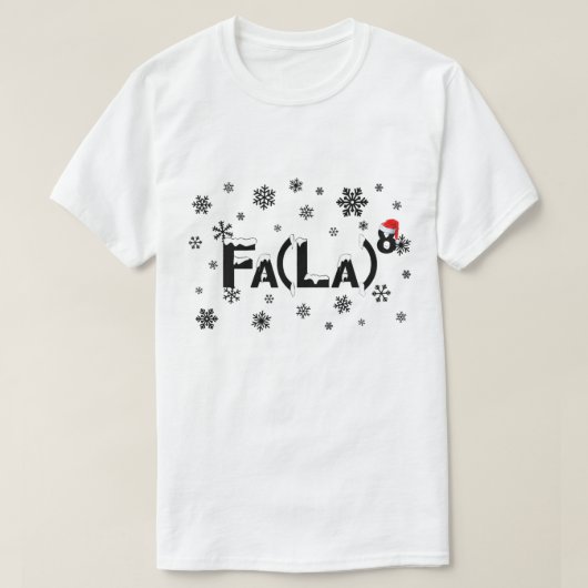 ファラ8数学先生クリスマスサンタハッおもしろいツクマ Tシャツ (デザイン正面)