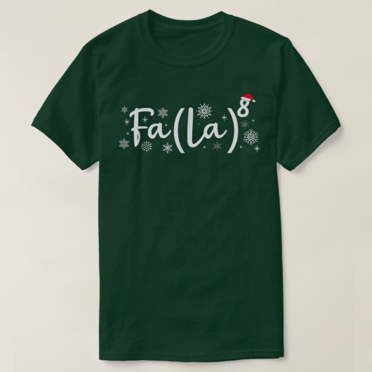 ファラ8数学先生クリスマスララパジャマ Tシャツ (デザイン正面)