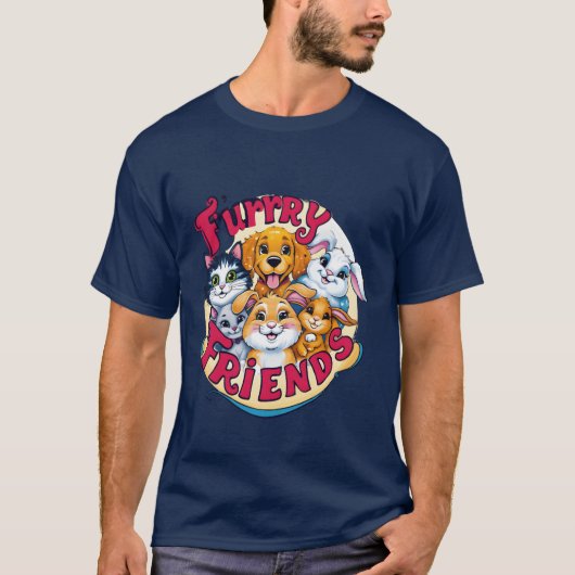 ファリお洒落フレンズ鮮やかペットコンパニオン Tシャツ (正面)