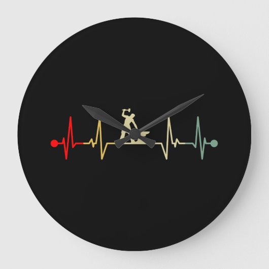 ファリアハートビートデザインヴィンテージ ラージ壁時計 (正面)