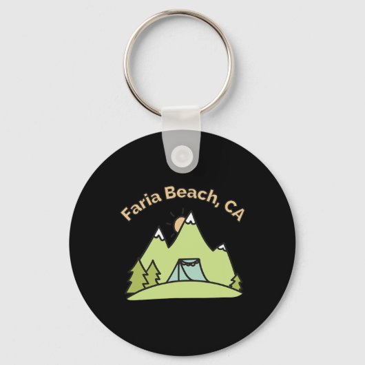 ファリアビーチ カリフォルニア 山 登山 キャンピング A キーホルダー (正面)
