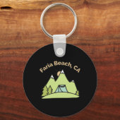 ファリアビーチ カリフォルニア 山 登山 キャンピング A キーホルダー (正面)